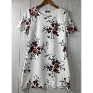 SHEIN Botanical Tunic Dress Short Sleeve